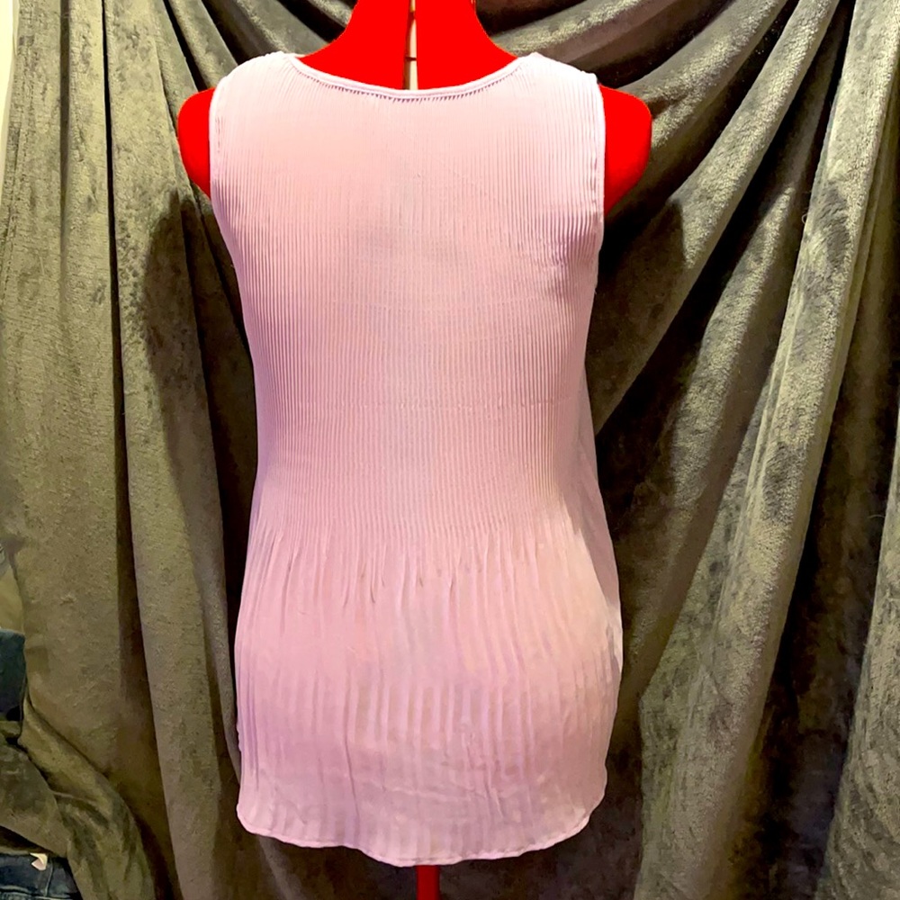 Lavender Tank Top with Chiffon Back